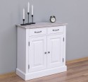 Dulap cu 2 usi si 2 sertare de la Rustic Butique PS432 - Culoare Top_P067 - Culoare Corp_P030++P004A - TRIPLU COLOR