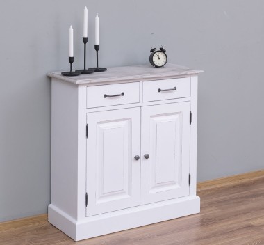 Dulap cu 2 usi si 2 sertare de la Rustic Butique PS432 - Culoare Top_P067 - Culoare Corp_P030++P004A - TRIPLU COLOR