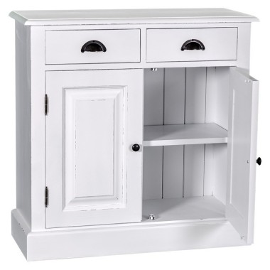 Dulap cu 2 usi si 2 sertare de la Rustic Butique PS432 - Culoare_P030++P004A - 2 STRATURI DE CULOR ANTICHIZAT