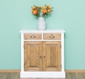Dulap cu 2 usi si 2 sertare de la Rustic Butique PS432 - Culoare Corp_P004 - Culoare Corp & Sertare_P001 - DUBLU COLOR