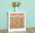 Dulap cu 2 usi si 2 sertare de la Rustic Butique PS432 - Culoare Corp_P004 - Culoare Corp & Sertare_P001 - DUBLU COLOR