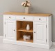 Dulap cu 2 usi, 3 sertare, spatiu deschis, blat stejar de la Rustic Butique PS473 - Culoare Top_P002 - Culoare Ext._P004 / Culoare Int._P002 - DUBLU COLOR