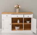 Dulap cu 2 usi, 3 sertare, spatiu deschis, blat stejar de la Rustic Butique PS473 - Culoare Top_P002 - Culoare Ext._P004 / Culoare Int._P002 - DUBLU COLOR
