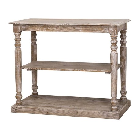 Consola cu picioare strunjite, 1 polita de la Rustic Butique PS178 - Culoare_P071 - PERIAT ADANC
