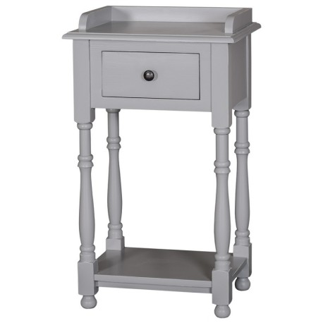 Consola mica, picioare strunjite, 1 sertar de la Rustic Butique PS497 - Culoare_P013 - VOPSIT
