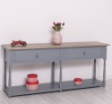Consola cu 2 sertare de la Rustic Butique PS29 - Culoare Top_P037 - Culoare Corp_P042A - DUBLU COLOR