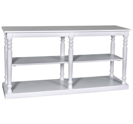 Consola mare cu picioare strunjite, 1 polita de la Rustic Butique PS74 - Culoare_P004 - VOPSIT