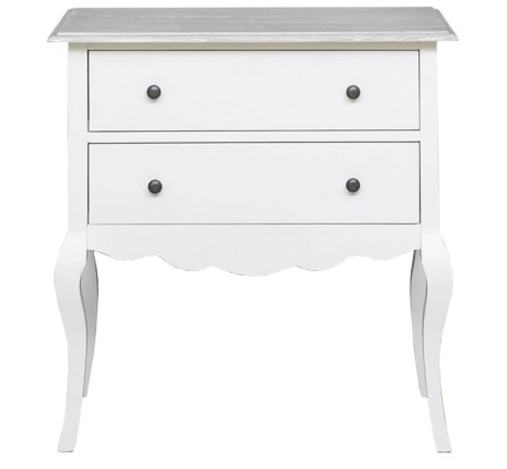 Consola cu picioare curbate, 2 sertare de la Rustic Butique PS79 - Culoare Top_P090 - Culoare Corp_P039 - DUBLU COLOR