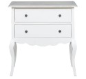 Consola cu picioare curbate, 2 sertare de la Rustic Butique PS79 - Culoare Top_P090 - Culoare Corp_P039 - DUBLU COLOR