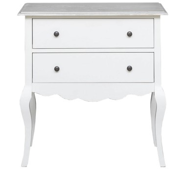 Consola cu picioare curbate, 2 sertare de la Rustic Butique PS79 - Culoare Top_P090 - Culoare Corp_P039 - DUBLU COLOR
