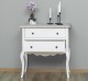 Consola cu picioare curbate, 2 sertare de la Rustic Butique PS79 - Culoare Top_P090 - Culoare Corp_P039 - DUBLU COLOR