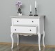 Consola cu picioare curbate, 2 sertare de la Rustic Butique PS79 - Culoare Top_P090 - Culoare Corp_P039 - DUBLU COLOR