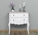 Consola cu picioare curbate, 2 sertare de la Rustic Butique PS79 - Culoare Top_P090 - Culoare Corp_P039 - DUBLU COLOR