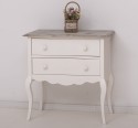 Consola cu picioare curbate, 2 sertare de la Rustic Butique PS79 - Culoare Top_P070 - Culoare Corp_P039A - DUBLU COLOR