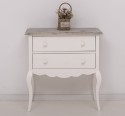 Consola cu picioare curbate, 2 sertare de la Rustic Butique PS79 - Culoare Top_P070 - Culoare Corp_P039A - DUBLU COLOR