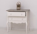 Consola cu picioare curbate, 2 sertare de la Rustic Butique PS79 - Culoare Top_P070 - Culoare Corp_P039A - DUBLU COLOR