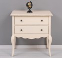 Consola cu picioare curbate, 2 sertare de la Rustic Butique PS79 - Culoare_P028++P025A - 2 STRATURI DE CULORI ANTICHIZAT