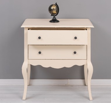 Consola cu picioare curbate, 2 sertare de la Rustic Butique PS79 - Culoare_P028++P025A - 2 STRATURI DE CULORI ANTICHIZAT