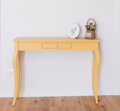 Consola cu picioare curbate, 1 sertar de la Rustic Butique PS410 - Culoare_P050 - VOPSIT