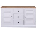 Bufet cu 2 usi, 3 sertare, blat stejar, Colectia Shutter de la Rustic Butique 