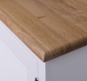 Bufet cu 2 usi, 3 sertare, blat stejar, Colectia Shutter de la Rustic Butique PS569 - Culoare Top_P089 - Culoare Corp_P039 - DUBLU COLOR