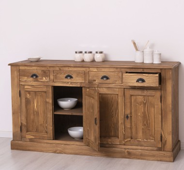 Bufet cu 4 usi si 4 sertare, BAS de la Rustic Butique PS165BAS - Culoare_P001 - CERUIT