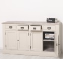 Bufet cu 4 usi si 4 sertare, BAS de la Rustic Butique PS165BAS - Culoare Top_P067 - Culoare Ext._P024 / Culoare Int._P067 - DUBLU COLOR