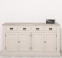 Bufet cu 4 usi si 4 sertare, BAS de la Rustic Butique PS165BAS - Culoare Top_P067 - Culoare Ext._P024 / Culoare Int._P067 - DUBLU COLOR