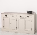 Bufet cu 4 usi si 4 sertare, BAS de la Rustic Butique PS165BAS - Culoare Top_P067 - Culoare Ext._P024 / Culoare Int._P067 - DUBLU COLOR