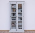 Vitrina sticla, 2 usi cu tija de la Rustic Butique PS552 - Culoare_P075A - VOPSIT ANTICHIZAT