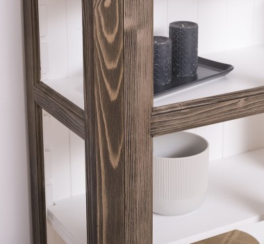 Vitrina sticla, 2 usi cu tija de la Rustic Butique PS552 - Culoare Ext._P066 / Culoare Int._P004 - DUBLU COLOR