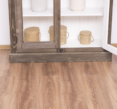 Vitrina sticla, 2 usi cu tija de la Rustic Butique PS552 - Culoare Ext._P066 / Culoare Int._P004 - DUBLU COLOR
