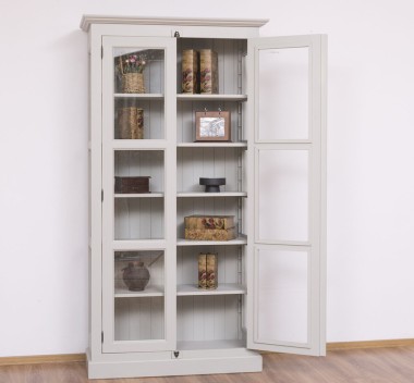 Vitrina sticla, 2 usi cu tija de la Rustic Butique PS552 - Culoare_P013 - VOPSIT