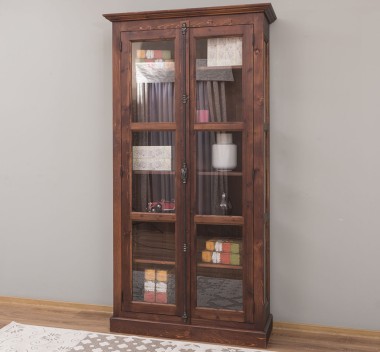 Vitrina sticla, 2 usi cu tija de la Rustic Butique PS552 - Culoare_P081 - LACUIT & VOPSIT
