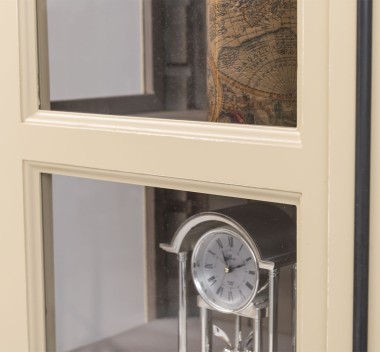 Vitrina sticla, 2 usi cu tija de la Rustic Butique PS552 - Culoare Ext._P046A - Culoare Int._P037 - DUBLU COLOR