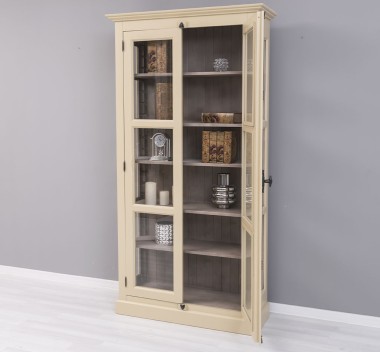 Vitrina sticla, 2 usi cu tija de la Rustic Butique PS552 - Culoare Ext._P046A - Culoare Int._P037 - DUBLU COLOR