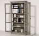 Vitrina sticla, 2 usi cu tija de la Rustic Butique PS552 - Culoare_P068 - PERIAT ADANC