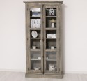 Vitrina sticla, 2 usi cu tija de la Rustic Butique PS552 - Culoare_P068 - PERIAT ADANC