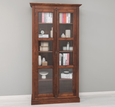 Vitrina sticla, 2 usi cu tija de la Rustic Butique PS552 - Culoare_P081 - LACUIT & VOPSIT