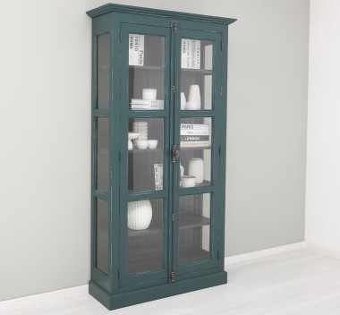 Vitrina sticla, 2 usi cu tija de la Rustic Butique PS552 - Culoare Ext._P087A - Culoare Int._P003 - DUBLU COLOR