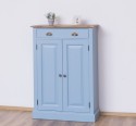 Dulap cu 2 usi si 1 sertar, blat stejar de la Rustic Butique PS422 - Culoare Top_P089 - Culoare Corp_P053 - DUBLU COLOR