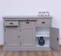 Bufet cu 3 usi si 3 sertare, BAS de la Rustic Butique PS232BAS - Culoare Ext._P030A / Culoare Int._P004 - DUBLU COLOR