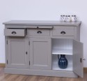 Bufet cu 3 usi si 3 sertare, BAS de la Rustic Butique PS232BAS - Culoare Ext._P030A / Culoare Int._P004 - DUBLU COLOR