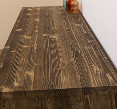 Bufet cu 3 usi si 3 sertare, BAS de la Rustic Butique PS232BAS - Culoare Ext._P064 / Culoare Int._P032 - DUBLU COLOR