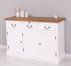 Bufet cu 3 usi si 3 sertare, BAS de la Rustic Butique PS232BAS - Culoare Top_P001 - Culoare Ext._P004 / Culoare Int._P001 - DUBLU COLOR