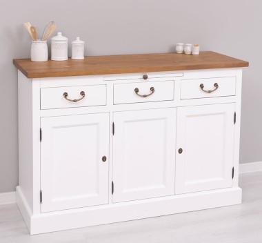 Bufet cu 3 usi si 3 sertare, BAS de la Rustic Butique PS232BAS - Culoare Top_P001 - Culoare Ext._P004 / Culoare Int._P001 - DUBLU COLOR