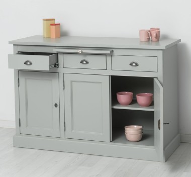 Bufet cu 3 usi si 3 sertare, BAS de la Rustic Butique PS232BAS - Culoare_P077 - VOPSIT