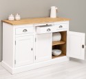 Bufet cu 3 usi si 3 sertare, BAS de la Rustic Butique PS232BAS+SUP - Culoare Top_P093 - Culoare Ext._P004 / Culoare Int._P093 - DUBLU COLOR