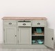 Bufet cu 3 usi si 3 sertare, BAS de la Rustic Butique PS232BAS - Culoare Top_P071 - Culoare Corp_P077 - DUBLU COLOR
