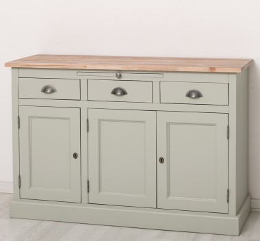 Bufet cu 3 usi si 3 sertare, BAS de la Rustic Butique PS232BAS - Culoare Top_P071 - Culoare Corp_P077 - DUBLU COLOR